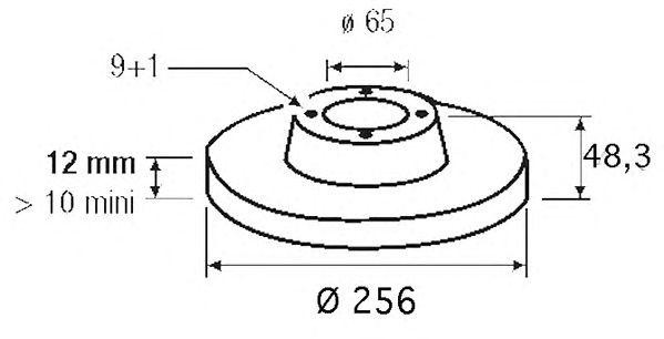 Диск тормозной  2шт 186833 VALEO PHC