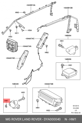 клипса!\ Land Rover Discovery/Range Rover/Range Rover Sport 02-13 DYA000040 LAND ROVER