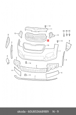 SKODARAPID (2020>) 60U8536689B9 VAG
