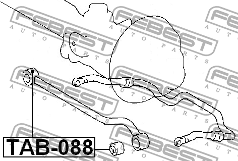 Сайлентблок передн попер тяги TOYOTA LAND CRUISER 100 FZJ105/HZJ105 1998-2007 TA TAB-088 FEBEST