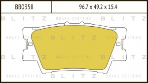 Колодки тормозные дисковые задние TOYOTA RAV4 06- BB0358 BB0358 BLITZ