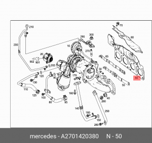 ПРОКЛАДКА КОЛЛЕКТОРА ВЫПУСКНОГО A2701420380 A 270 142 03 80 MERCEDES BENZ
