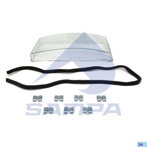 Рассеиватель фары лев. Scania 4/P/G/R/T серия 042058 SAMPA