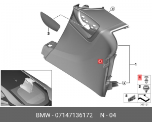 Заклепка BMW OE 07 14 7 136 172 BMW