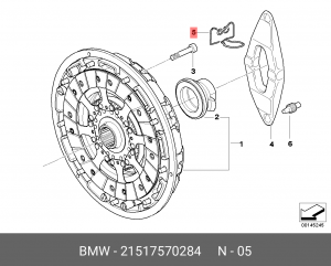 пружина выжимного!\ BMW All 21 51 7 570 284 BMW