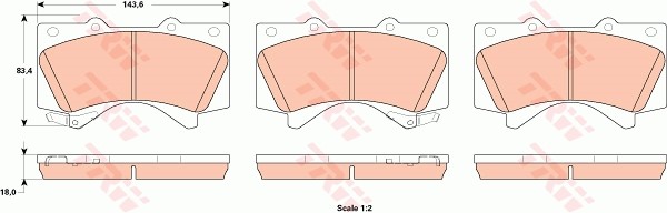 TOYOTA LAND CRUISER (200) (2008>) GDB3524 TRW