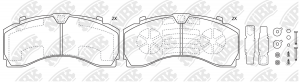 Колодки тормозные MERCEDES Actros дисковые (245x114x35) (4шт.) с р/к NIBK PN0921 NIBK