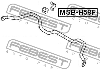 Втулка переднего стабилизатора D20 MSB-H58F FEBEST
