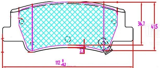 Колодки торм. Kia K5 (20-)/Hyundai Sonata VIII (20-) диск. зад. (PF 1202) PF1202 TRIALLI