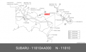 КЛАПАН ВЕНТИЛЯЦИИ КАРТЕРА ДВС 11810-AA000 11810AA000 SUBARU