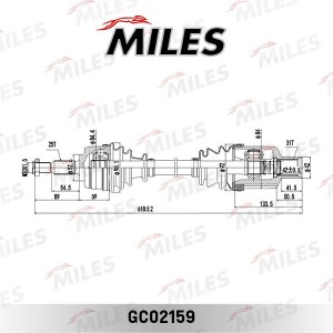 Привод в сборе передний правый RENAULT DUSTER 4x4 GC02159 GC02159 MILES