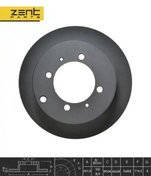 диск тормозной задний Z06265 ZENTPARTS