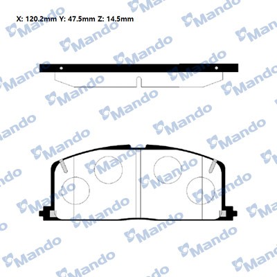 Колодки тормозные передние (TOYOTA CAMRY/CARINA/COROLLA 83-92) (TRW GDB3184) MPT MPT01 MANDO