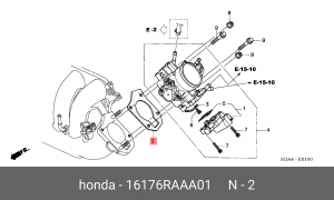 Прокладка корпуса заслонки дроссельной 16176RAAA01 16176RAAA01 HONDA