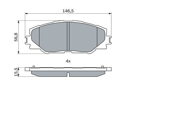 Колодки тормозные TOYOTA Auris (07-),Rav 4 (09-,13-) передние (4шт.) BOSCH 0 986 494 174 BOSCH
