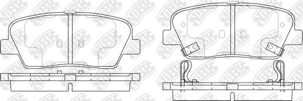 Колодки тормозные HYUNDAI Santa Fe (12-) KIA Sorento (12-) задние (4шт.) NIBK PN0415 NIBK