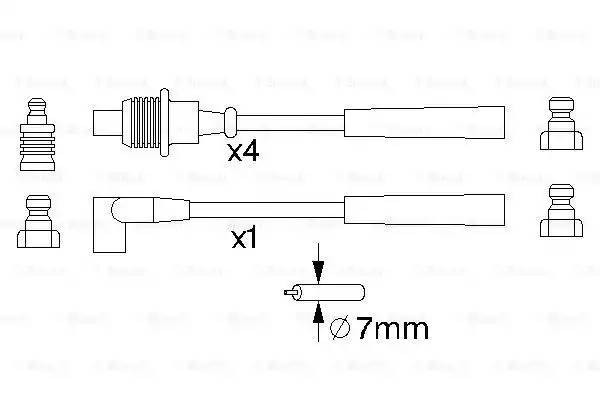 Провод высоковольтный RENAULT Laguna Grandtour (95-01) комплект BOSCH 0 986 356 715 BOSCH