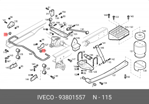 втулка стабилизатора заднего!\ Iveco Daily 93801557 IVECO