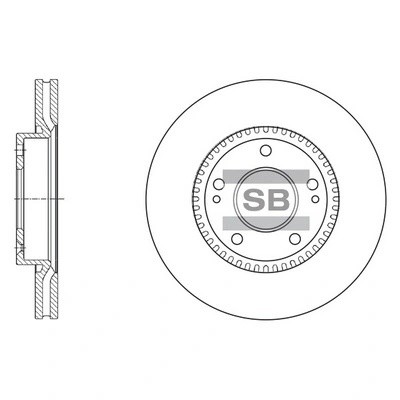 Диск тормозной передний HYUNDAI Tucson/Sonata/Elantra SD1056 SD1056 SANGSIN