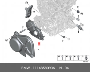 Кожух ремня ГРМ 11148580936 11148580936 BMW