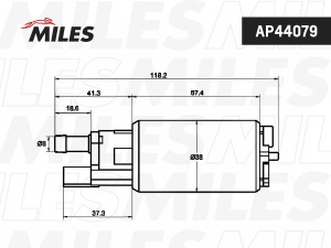 Насос топливный FORD FOCUS II/MAZDA 3 BK/ 3bar AP44079 AP44079 MILES