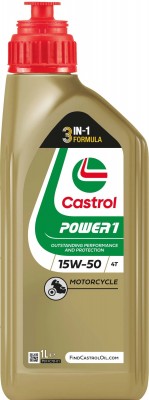 Масло моторное для 4-х тактных двигателей CASTROL Power 1 4T 15W50 синт.1л 15F587 CASTROL