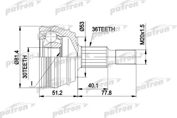 ШРУС наружн компл. PCV1241 PCV1241 PATRON