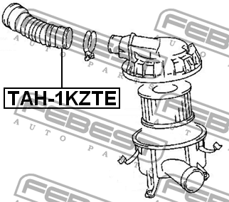 Патрубок воздушного фильтра TAH-1KZTE TAH-1KZTE FEBEST