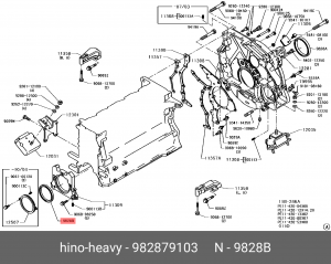 Сальник коленвала передний 982879103 HINO