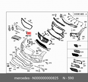 саморез N000000000825 MERCEDES BENZ