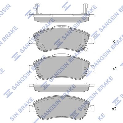 Колодки тормозные HONDA CR-V III 07- передние SP1567 SP1567 SANGSIN