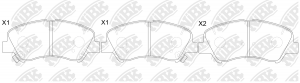 Колодки тормозные HYUNDAI Solaris (11-) KIA Rio (11-) передние (4шт.) NIBK PN0537 NIBK