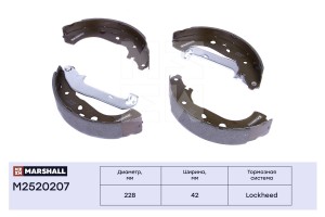 Торм. колодки барабанные задн. Ford Focus II 04- M2520207 M2520207 MARSHALL