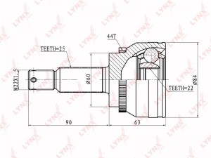 ШРУС наружный CO-3634A LYNXAUTO