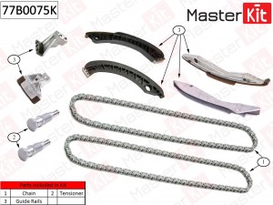 Комплект цепи ГРМ BMW X5 E53/E70 4.4I 04- N62 77BG014 77B0075K MASTER KIT