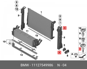 Винт BMW OE 11 12 7 549 986 BMW