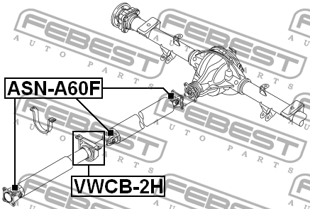 Подшипник подвесной кардана VOLKSWAGEN AMAROK 2010- VWCB-2H VWCB-2H FEBEST