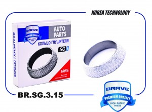Кольцо глушителя BR.SG.3.15 MR450702 Mitsubishi Lancer X 07-/ASX 10-/Outlander G BRSG315 BRAVE