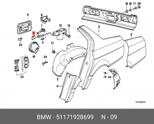 Колпачок крышки горловины топлив бака BMW 51 17 1 928 699 BMW