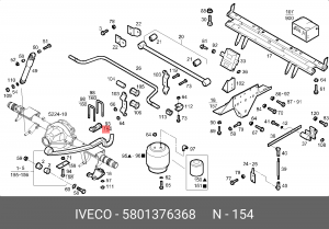 площадка рессоры!(м) верхняя под стремянку\Iveco 5801376368 IVECO