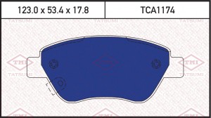 Колодки тормозные дисковые передние OPEL Corsa 06- TCA1174 TCA1174 TATSUMI