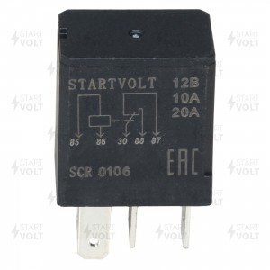 Релле 5 контактное 12V 10/20А. SCR0106 START VOLT