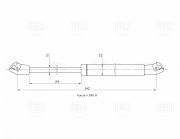 Упор газовый (амортизатор) Opel Zafira A (99-) (крышки багажника) (GS 2122) GS2122 TRIALLI