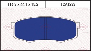 Колодки тормозные дисковые задние TOYOTA Land Cruiser 92- TCA1233 TCA1233 TATSUMI