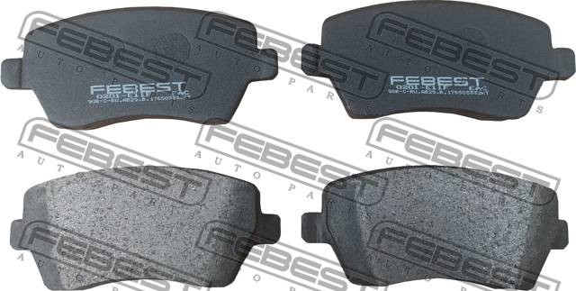 Колодки передние NISSAN NOTE 0201-E11F 0201-E11F FEBEST