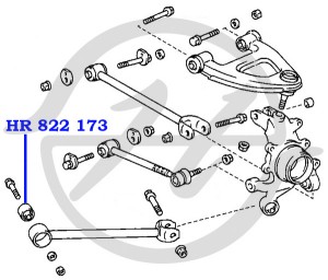 Сайлентблок цапфы задней подвески, передний  HR822173 HR 822 173 HANSE