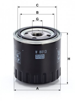 Фильтр масляный W8013 MANN FILTER