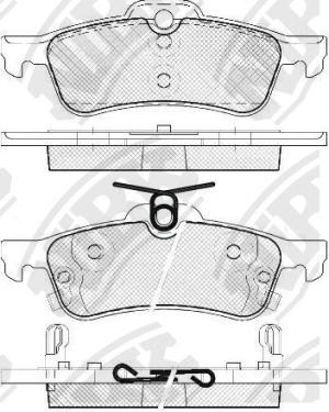 Колодки тормозные HONDA Civic (12-) задние (4шт.) NIBK PN1840 NIBK