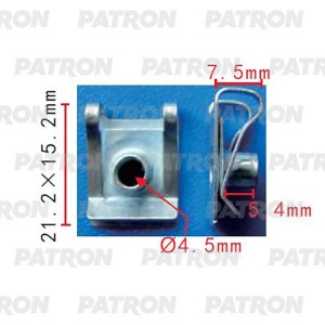 Скоба крепежная BMW Audi Seat Skoda VW Peugeot Alfa Romeo Fiat Lancia Mercedes П P372165 PATRON
