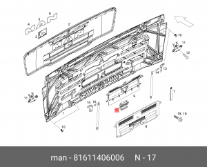Замок капота MAN TGA 81611406006 MAN